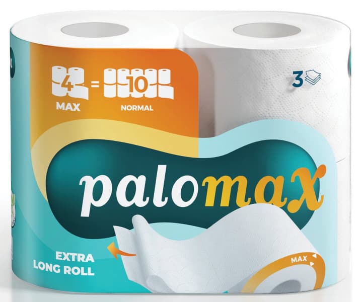 Toaletni papir Palomax 4 - 10 XL rol, 335 lističev, 4/1 Akcija v trgovini Spar