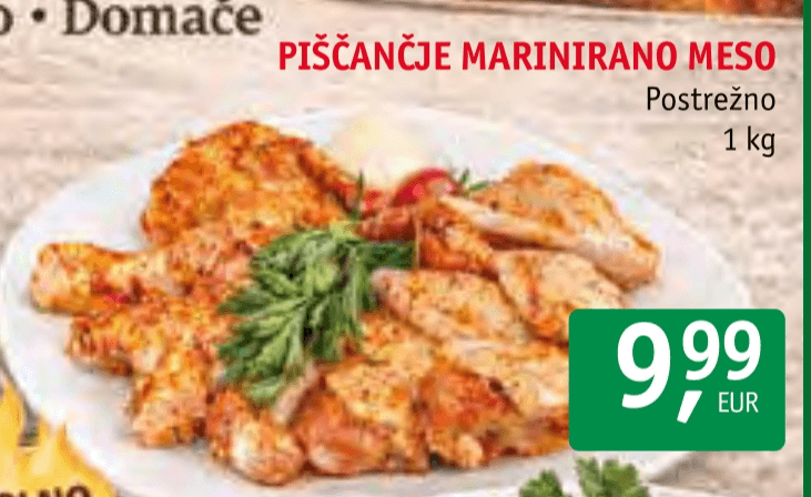 Marinirano piščančje meso 1 kg Akcija v trgovini Jager