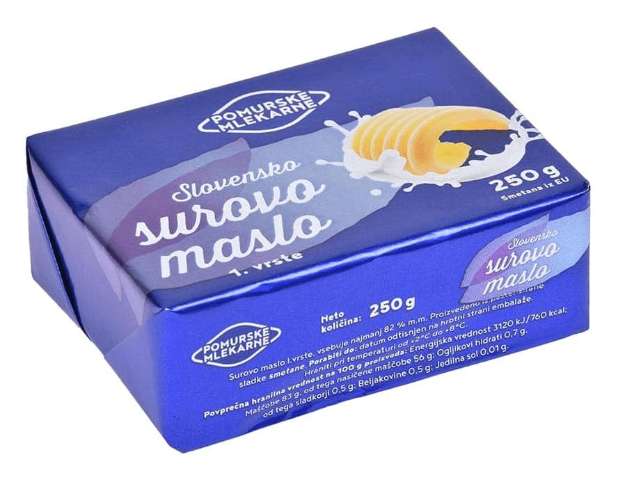 Slovensko maslo 250 g Pomurske Mlekarne Akcija v trgovini Jager