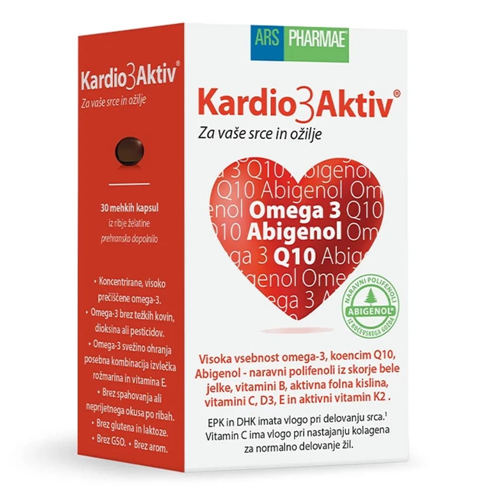 Kardio3Aktiv 30 kapsul Ars Pharmae Akcija v trgovini E.Leclerc