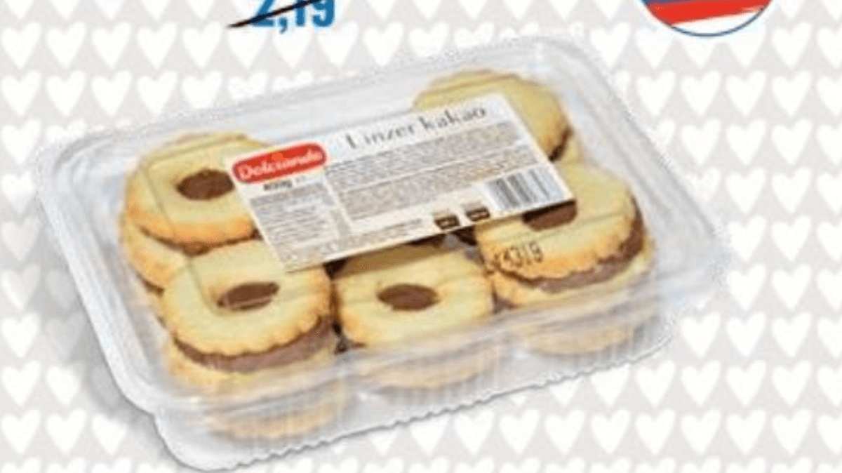 Linški keksi s kakavovim polnilom 400 g Dolciando Akcija v trgovini Eurospin