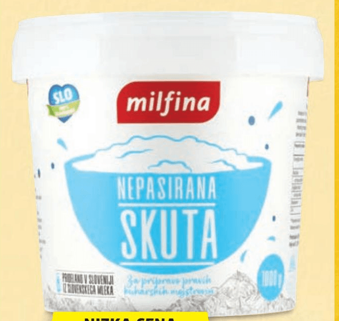 Milfina pusta skuta 1 kg Akcija v trgovini Hofer