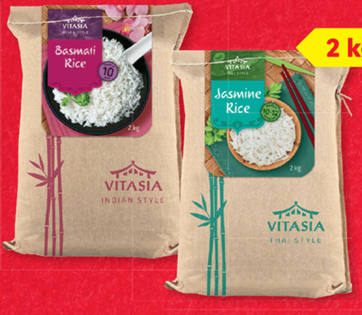 VITASIA Basmati/Jasminov riž 2 kg Akcija v trgovini Lidl