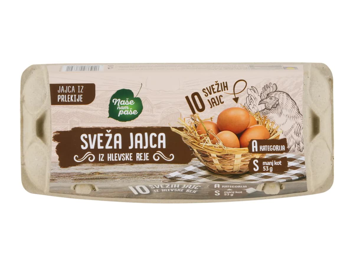 Sveža jajca 30/1 Akcija v trgovini Tuš