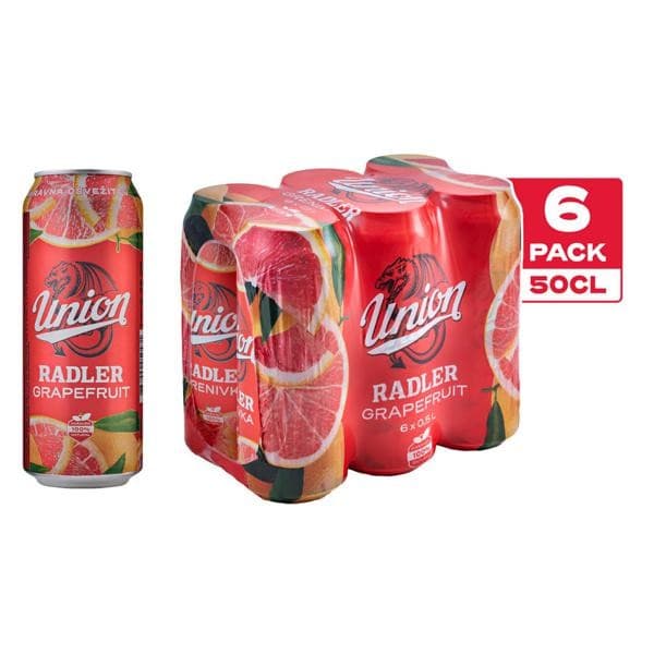 Svetlo pivo Union Radler 6 x 0,5 l Akcija v trgovini E.Leclerc