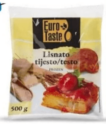 Euro Taste listnato testo 500 g Akcija v trgovini Eurospin