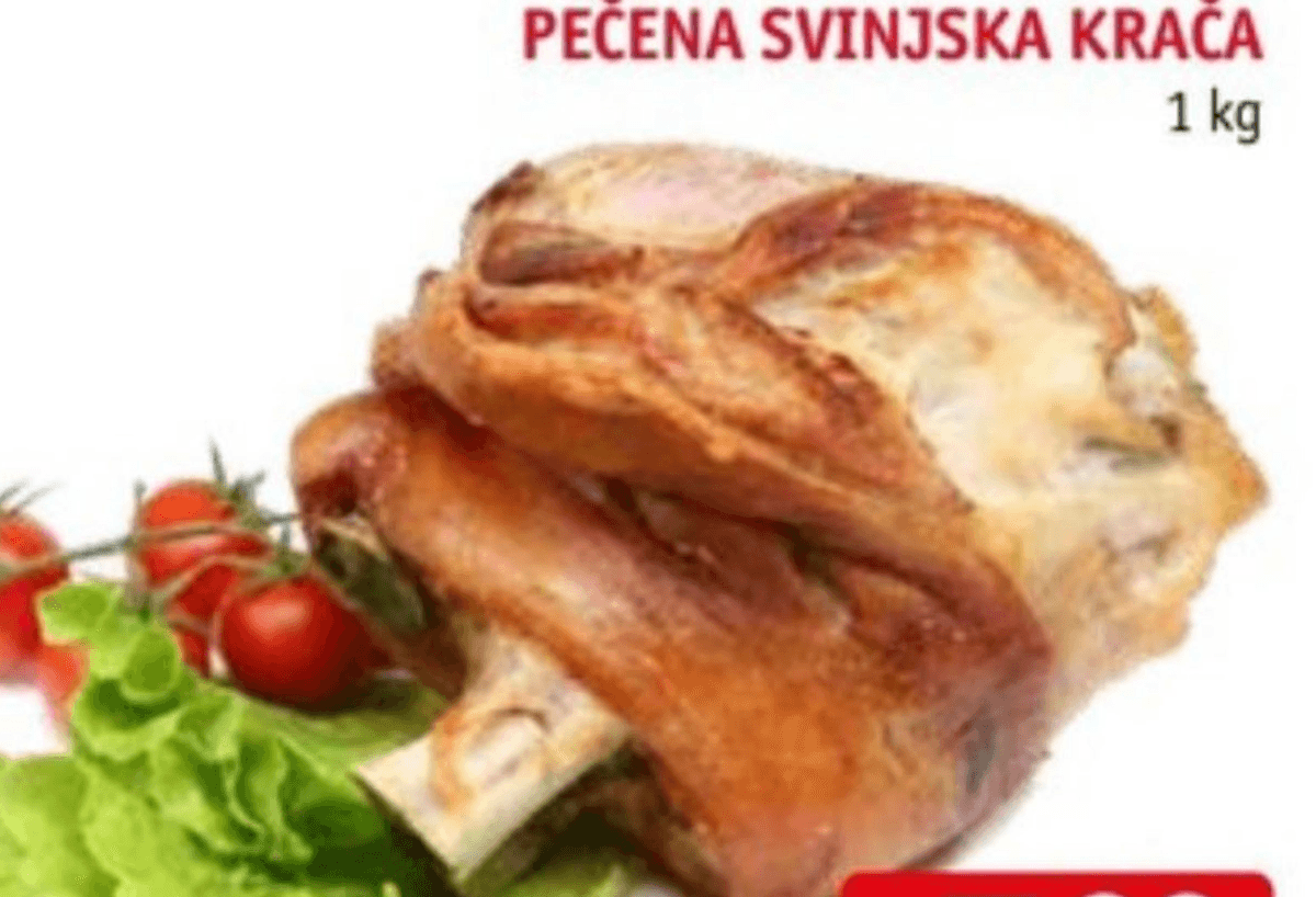 Pečene svinjske krače kg Akcija v trgovini Jager