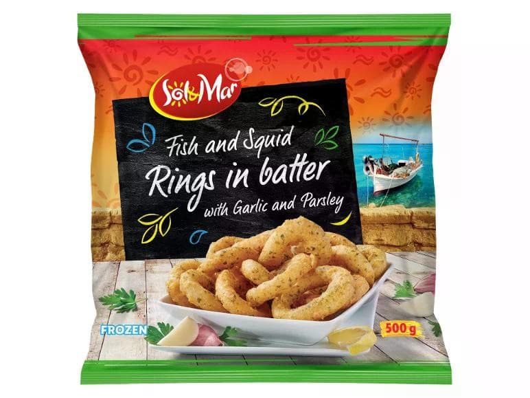 Sol&Mar obročki lignjev v testu 500 g Akcija v trgovini Lidl