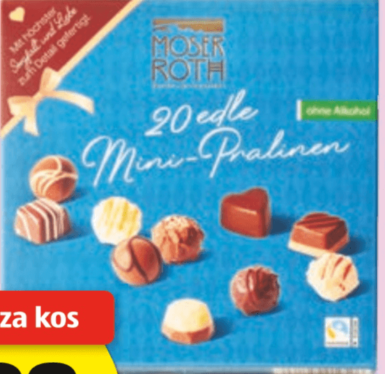 MOSER ROTH MINI PRALINEJI 100g: Akcija (Hofer) 04.02
