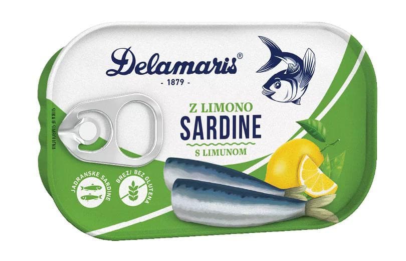 Sardine Delamaris v sončnem olju 90 g Akcija v trgovini Jager