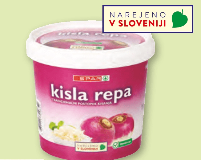 Slovenska kisla repa 1 kg SPAR Akcija v trgovini Spar