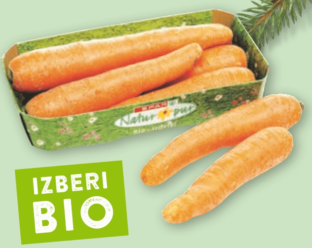 Natur pur Bio korenje 500 g Akcija v trgovini Spar
