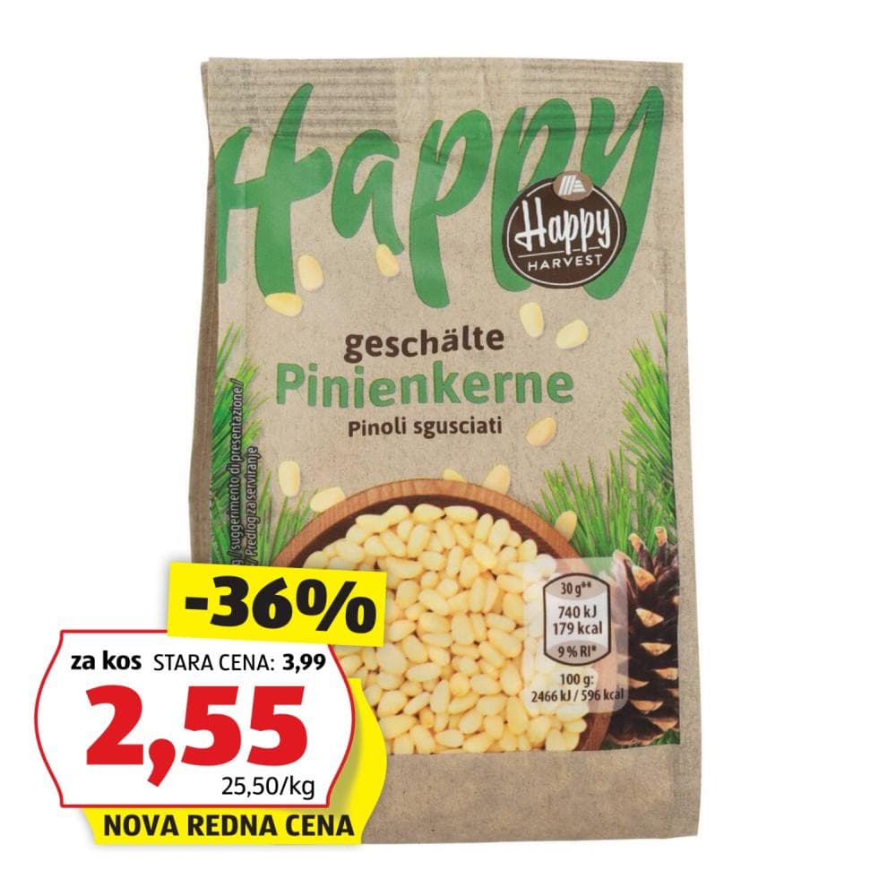 HAPPY HARVEST Pinjole 100 g Akcija v trgovini Hofer
