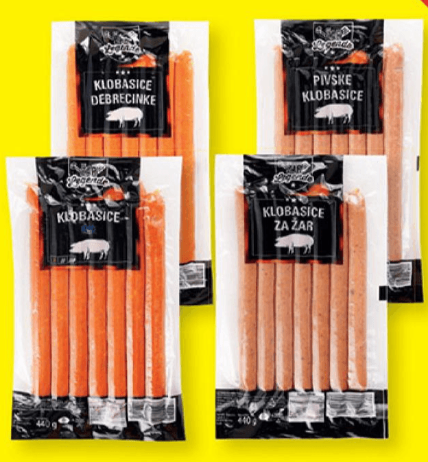 Žar legende klobasice za žar 440 g Akcija v trgovini Lidl