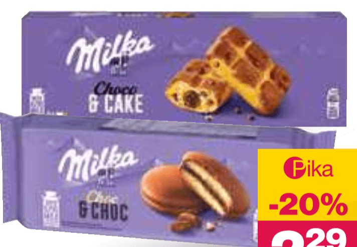Keksi in pecivo Milka Akcija v trgovini Mercator