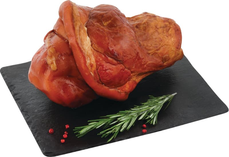 Prekajena zadnja svinjska krača Mesarstvo Čadež cena za kg Akcija v trgovini E.Leclerc