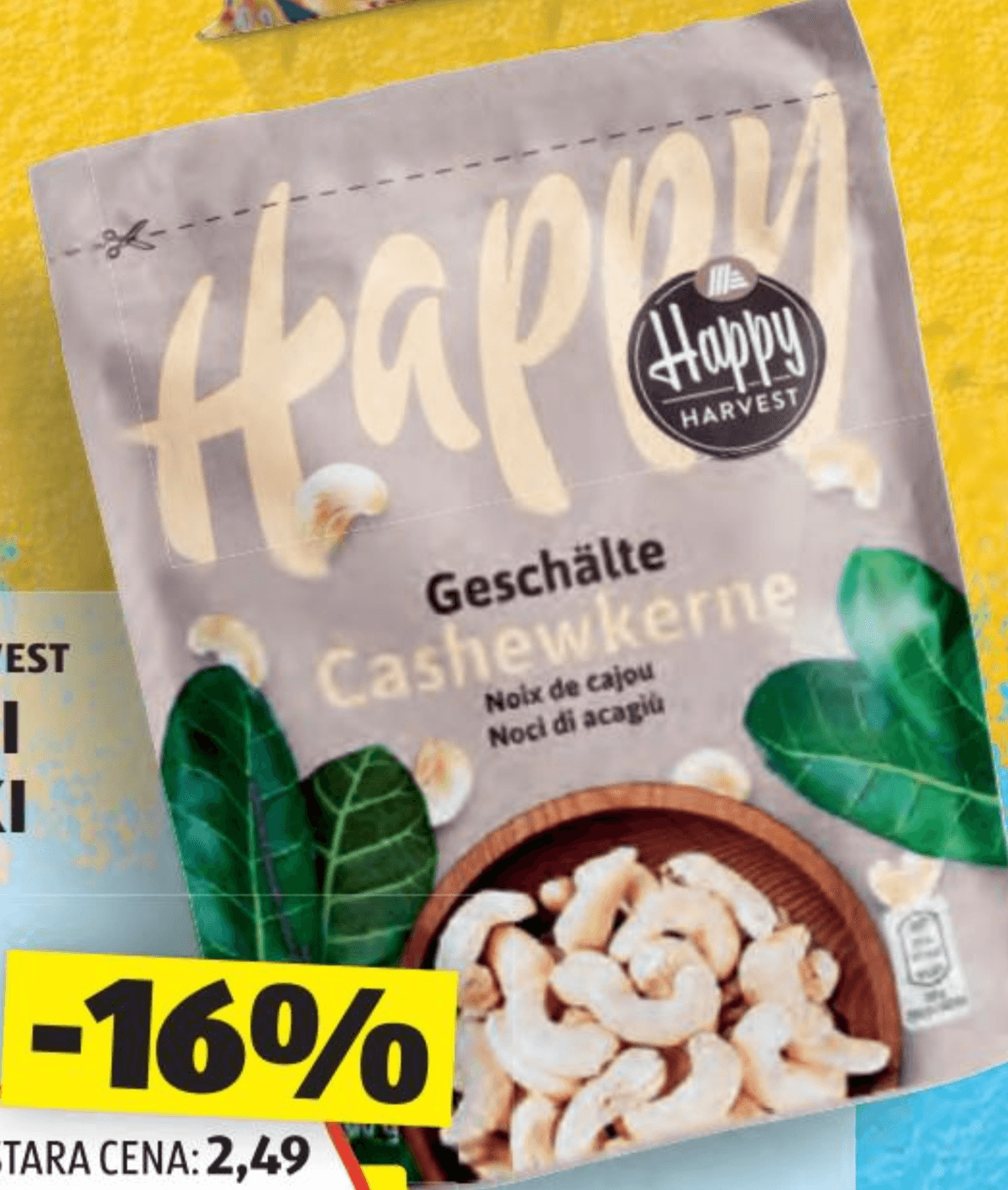 Happy Harvest Indijski Oreščki 200 g Akcija v trgovini Hofer