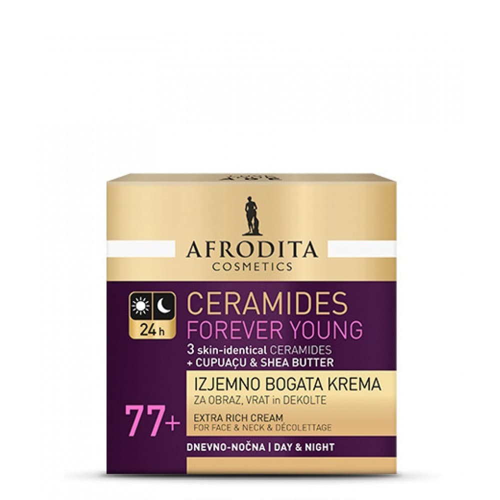 Dnevno nočna krema Afrodita Ceramides Forever Young 77+ 50 ml Akcija v trgovini E.Leclerc