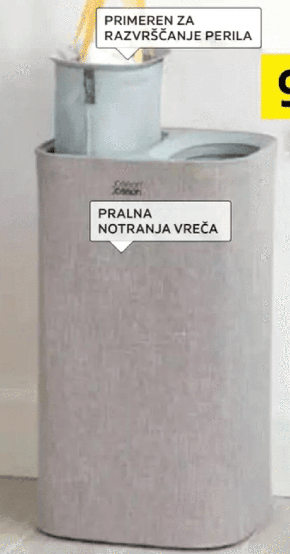 Joseph Joseph koš za perilo Tota 39,5 x 71 x 39,5 cm, 60 l Akcija v trgovini Lesnina