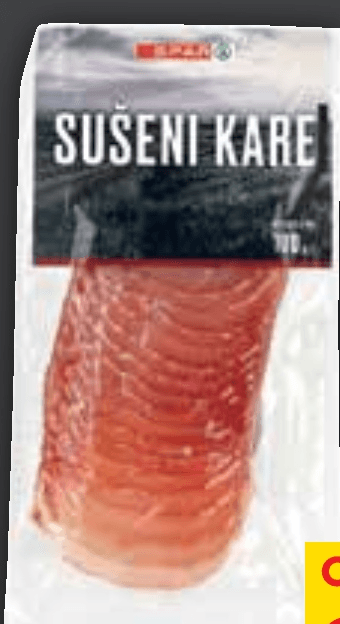 SPAR Sušeni kare 100 g Akcija v trgovini Spar
