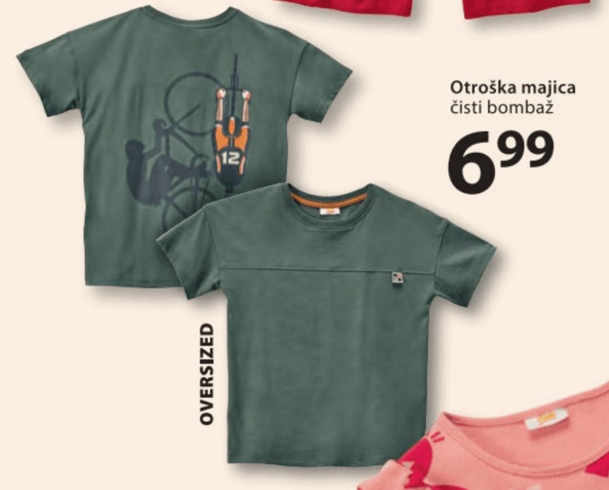 Otroška majica Akcija v trgovini NKD