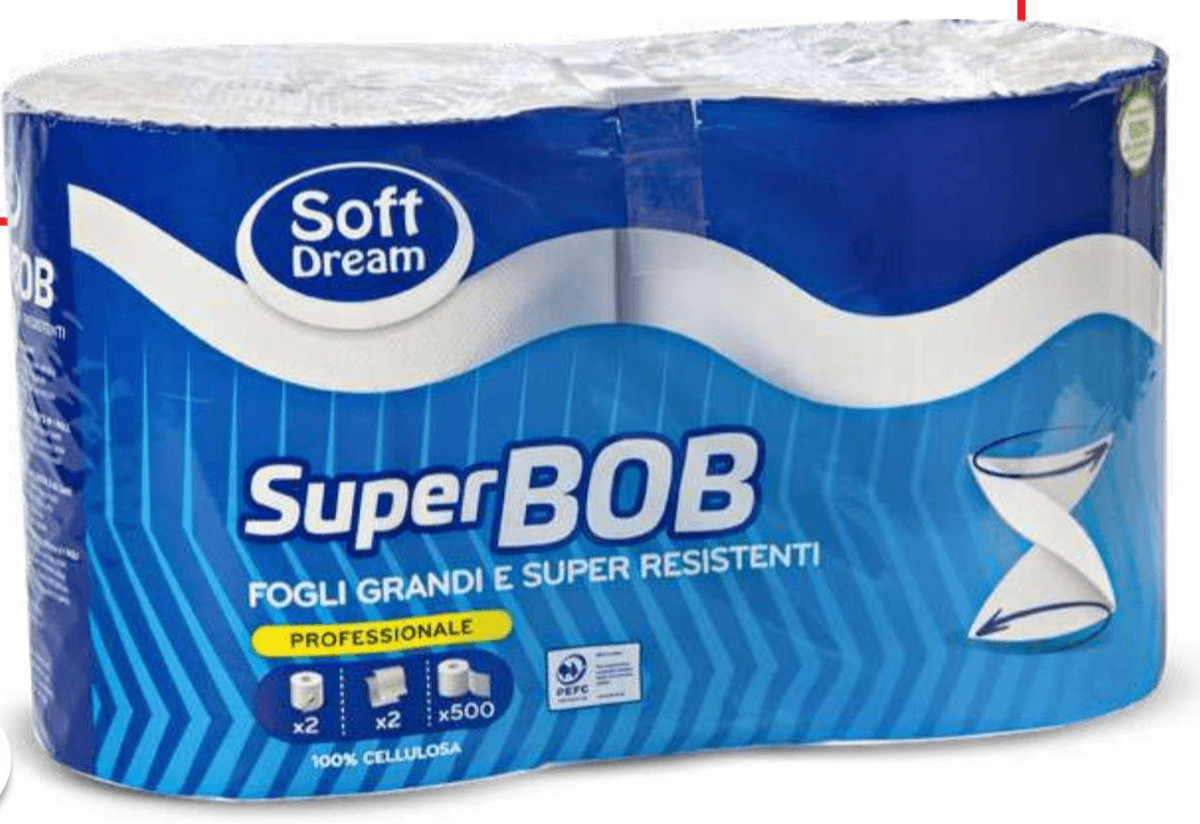 Superbob papirnate brisače 2 roli Akcija v trgovini Eurospin