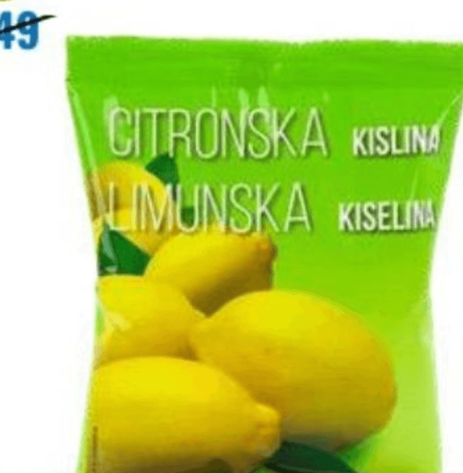 Citronska kislina 200 g Akcija v trgovini Eurospin