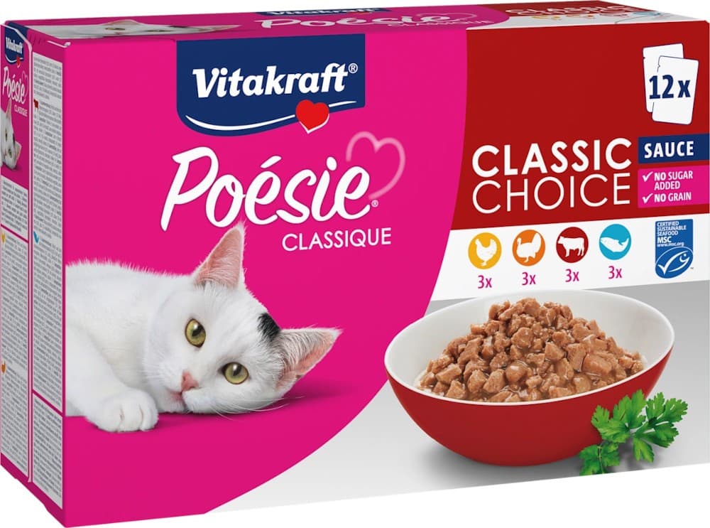 Hrana za mačke Poesie Classic choice 12 x 85 g Vitakraft Akcija v trgovini Jager