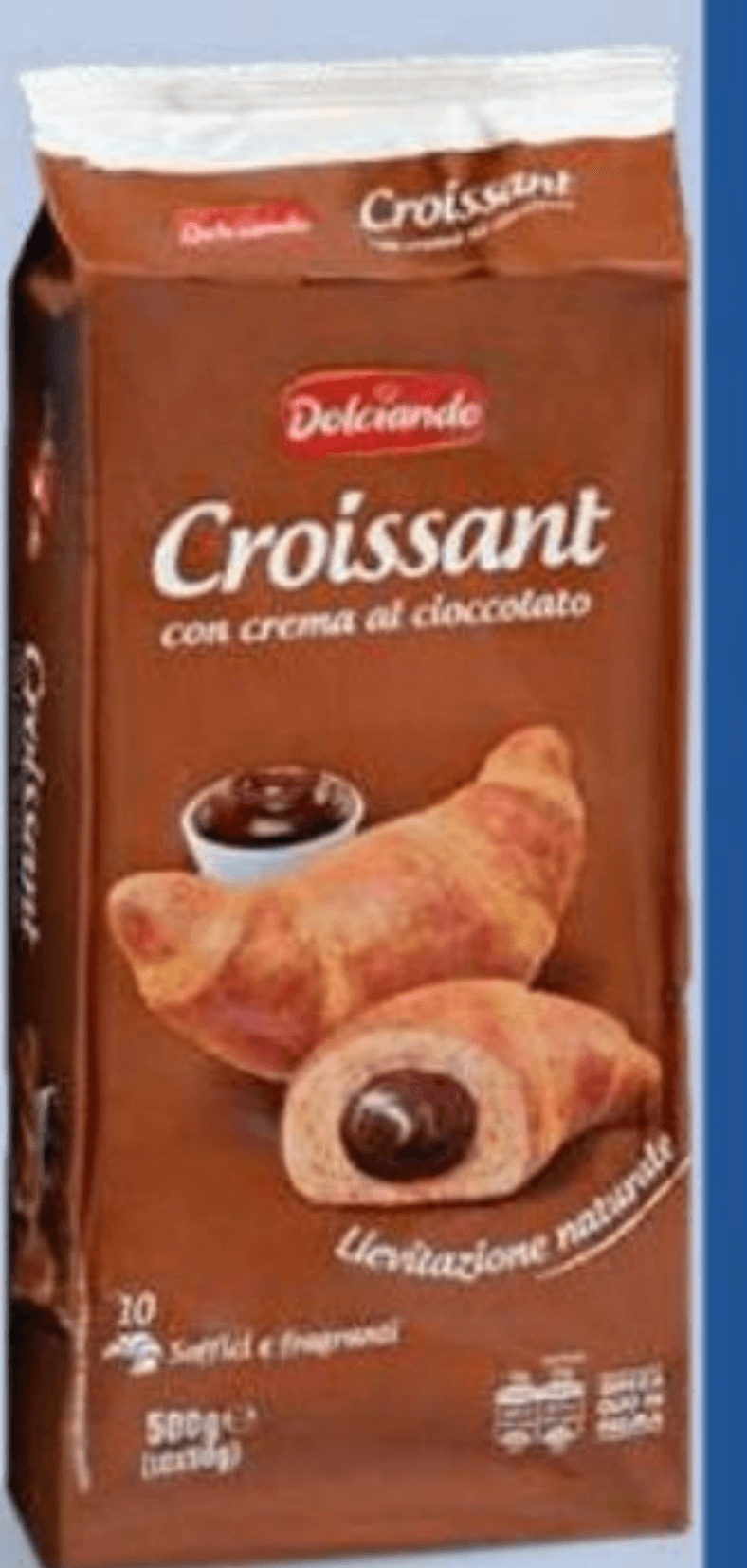 Dolciando Rogljiči s čokolado 10 kosov, 500 g Akcija v trgovini Eurospin