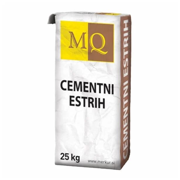 Cementni estrih MQ 25 kg Akcija v trgovini Merkur
