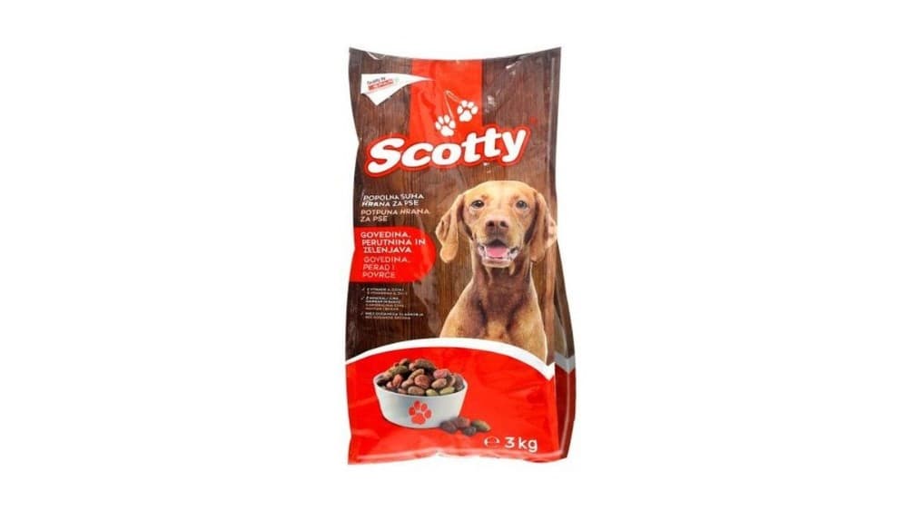 Briketi za pse Scotty 3 kg Akcija v trgovini Spar