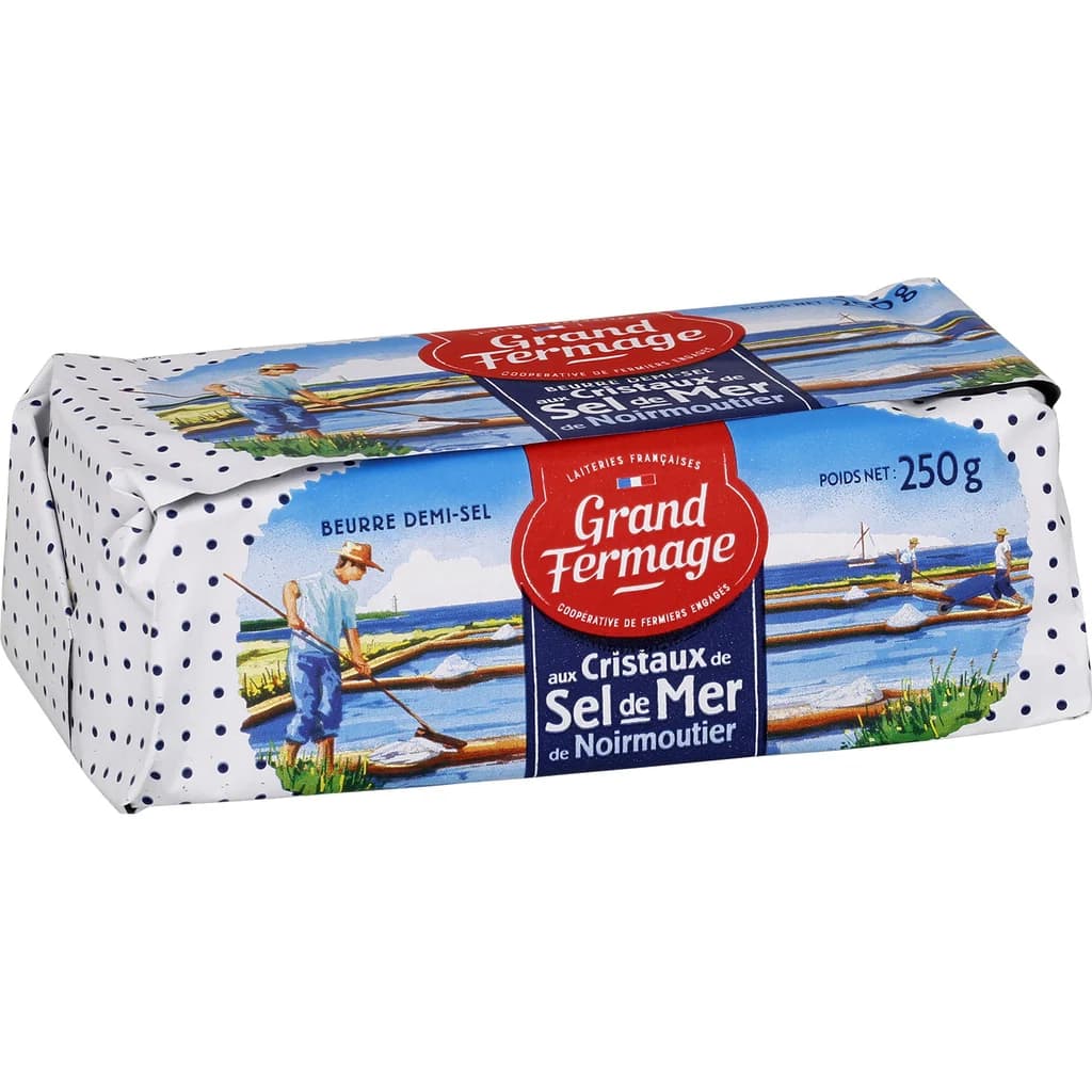 Grand Fermage maslo s kristali morske soli 250 g Akcija v trgovini E.Leclerc