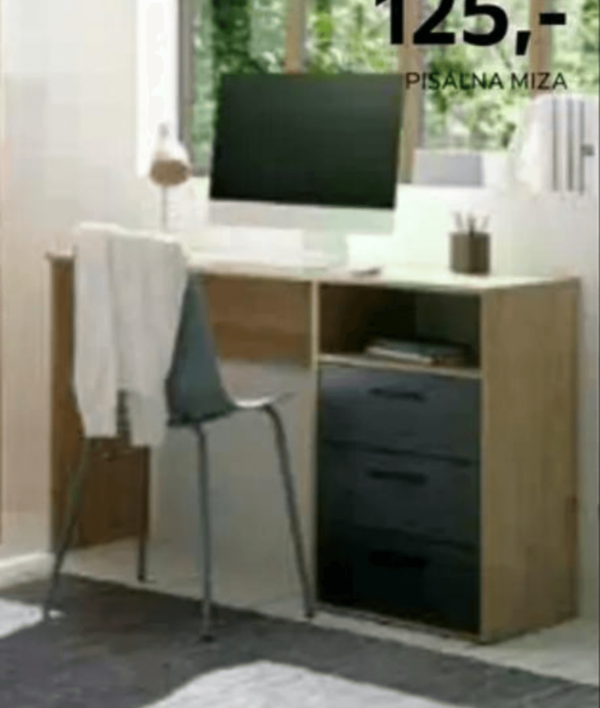 Hom'in pisalna miza 120 X 75 X 54 cm Akcija v trgovini Lesnina