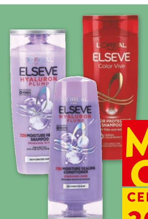 Elseve šampon ali balzam za lase 250 ml ali 200 ml Akcija v trgovini Spar