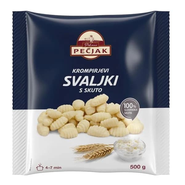 Krompirjevi svaljki s skuto Pečjak 500 g Akcija v trgovini Mercator