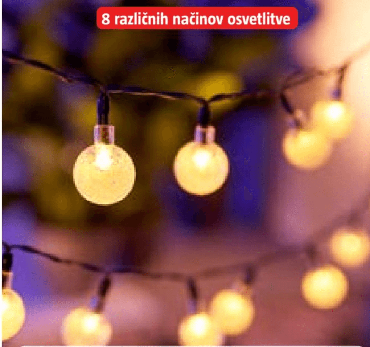Solarna svetlobna LED veriga 'Balls' Akcija v trgovini Bauhaus