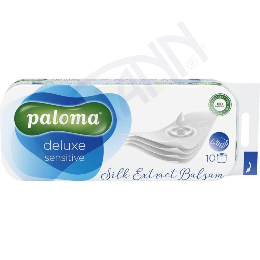 Toaletni papir Paloma Deluxe Silk extract balsam 4-slojni 10/1 Akcija v trgovini Jager