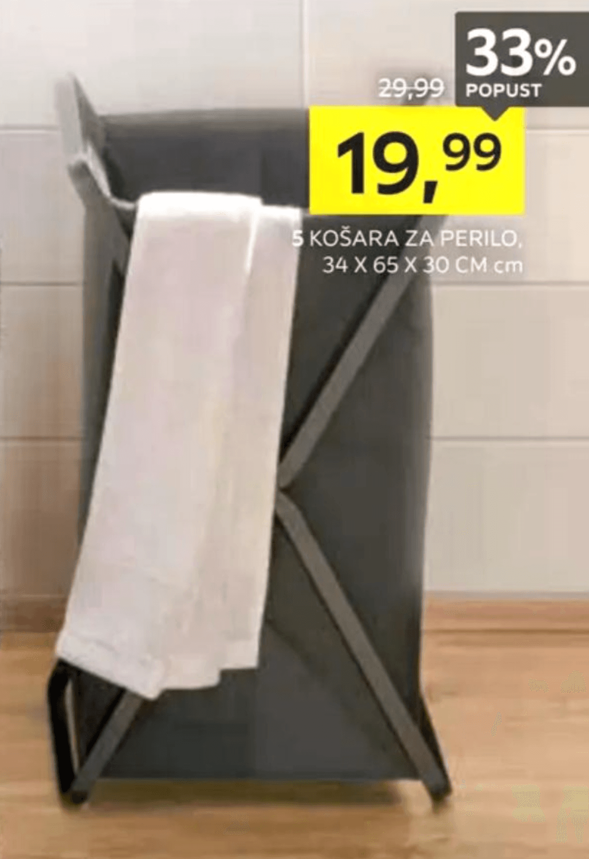 Košara za perilo homeware Akcija v trgovini Lesnina
