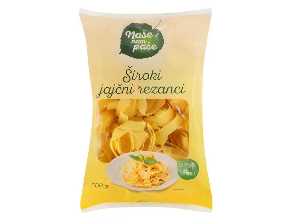 Naše nam paše jušni jajčni rezanci 500 g Akcija v trgovini Lidl