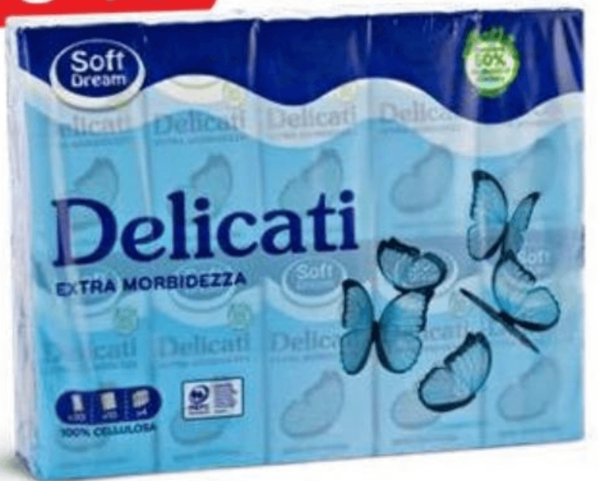 Soft Dream papirnati robčki 30 paketkov Akcija v trgovini Eurospin