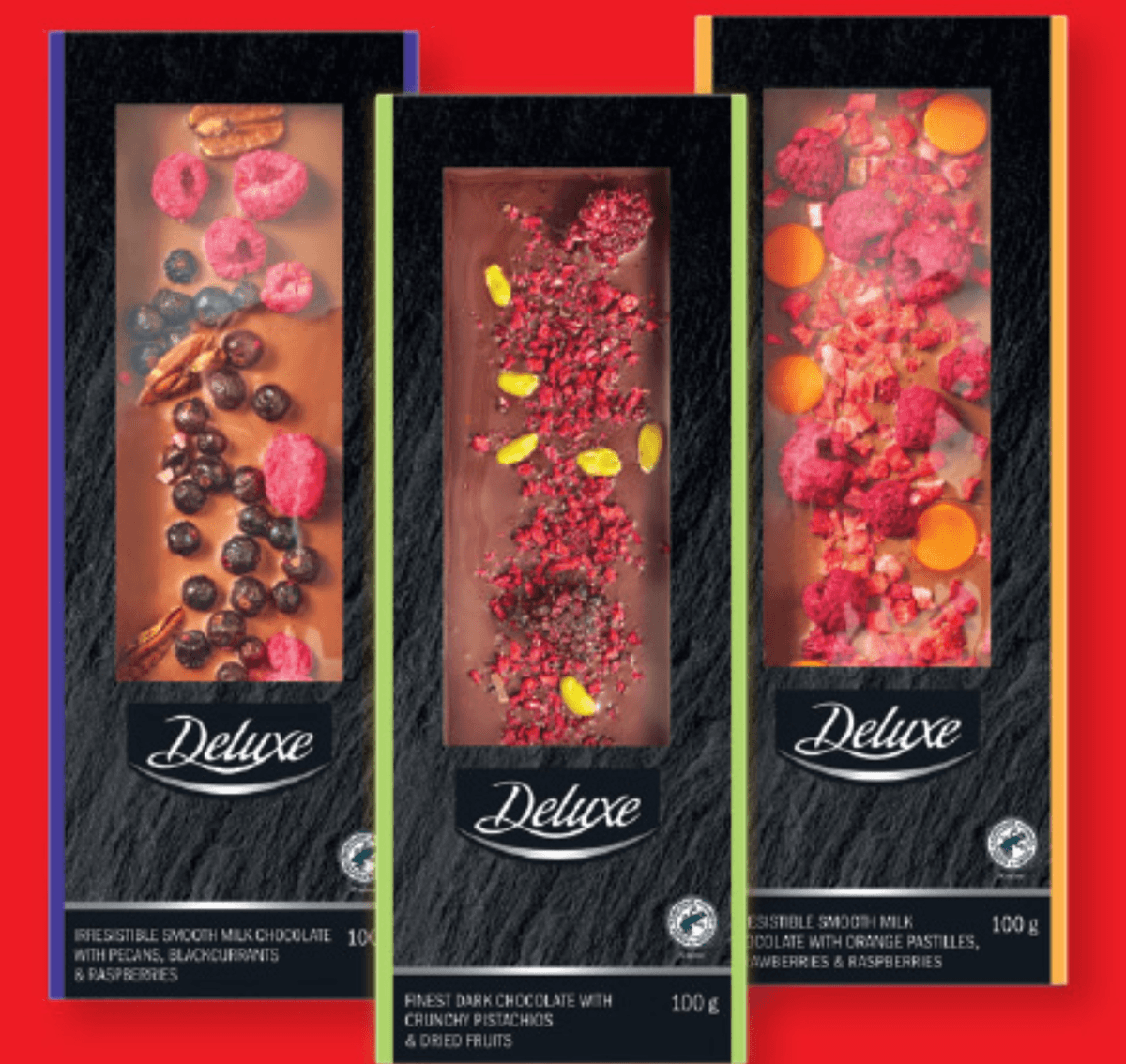Deluxe ročno izdelana čokolada 100 g Akcija v trgovini Lidl