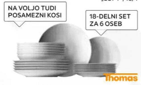Kombinirani jedilni servis "LOFT" 18/1 Thomas Akcija v trgovini Lesnina