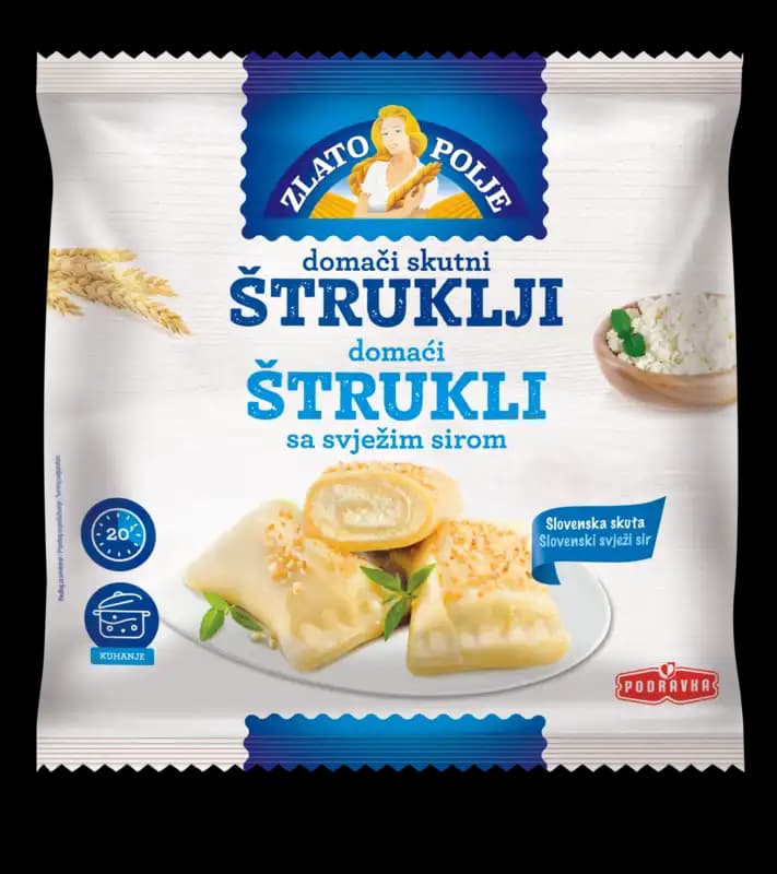 Domači skutni štruklji 1 kg Zlato Polje Akcija v trgovini Spar