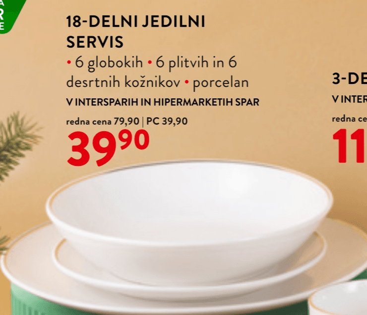 18-delni jedilni servis Tognana Akcija v trgovini Spar