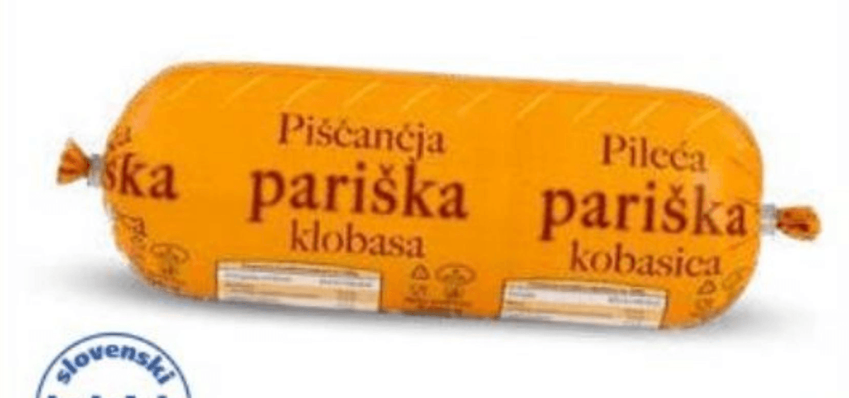 Piščančja pariška klobasa 500 g Akcija v trgovini Eurospin