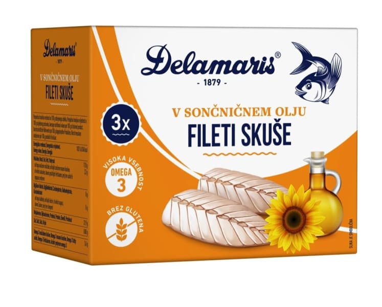 Fileti skuše Delamaris 3x 125 g Akcija v trgovini E.Leclerc