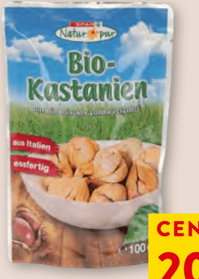 Natur pur Bio Kostanj 100 g Akcija v trgovini Spar