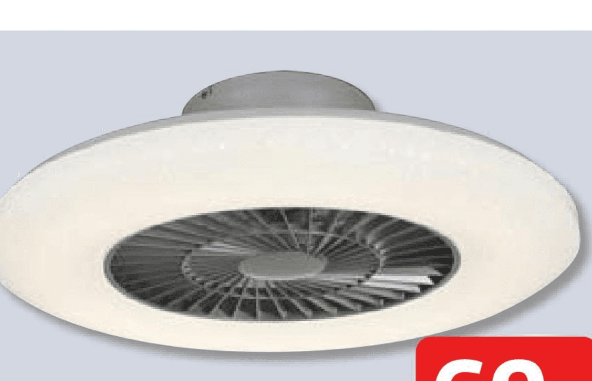 Stropni ventilator z LED osvetlitvijo Akcija v trgovini Bauhaus