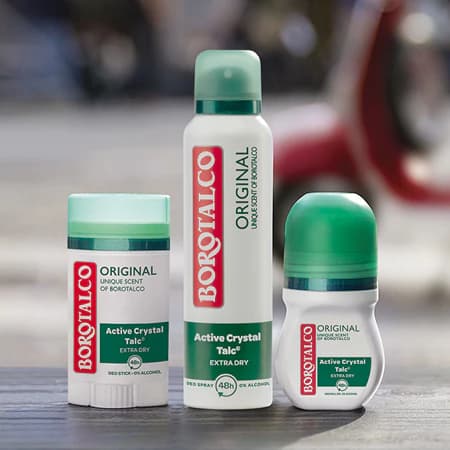 Ženski ali moški deodorant Borotalco roll on 50 ml ali stik 40 ml ali sprej 150 ml Akcija v trgovini E.Leclerc