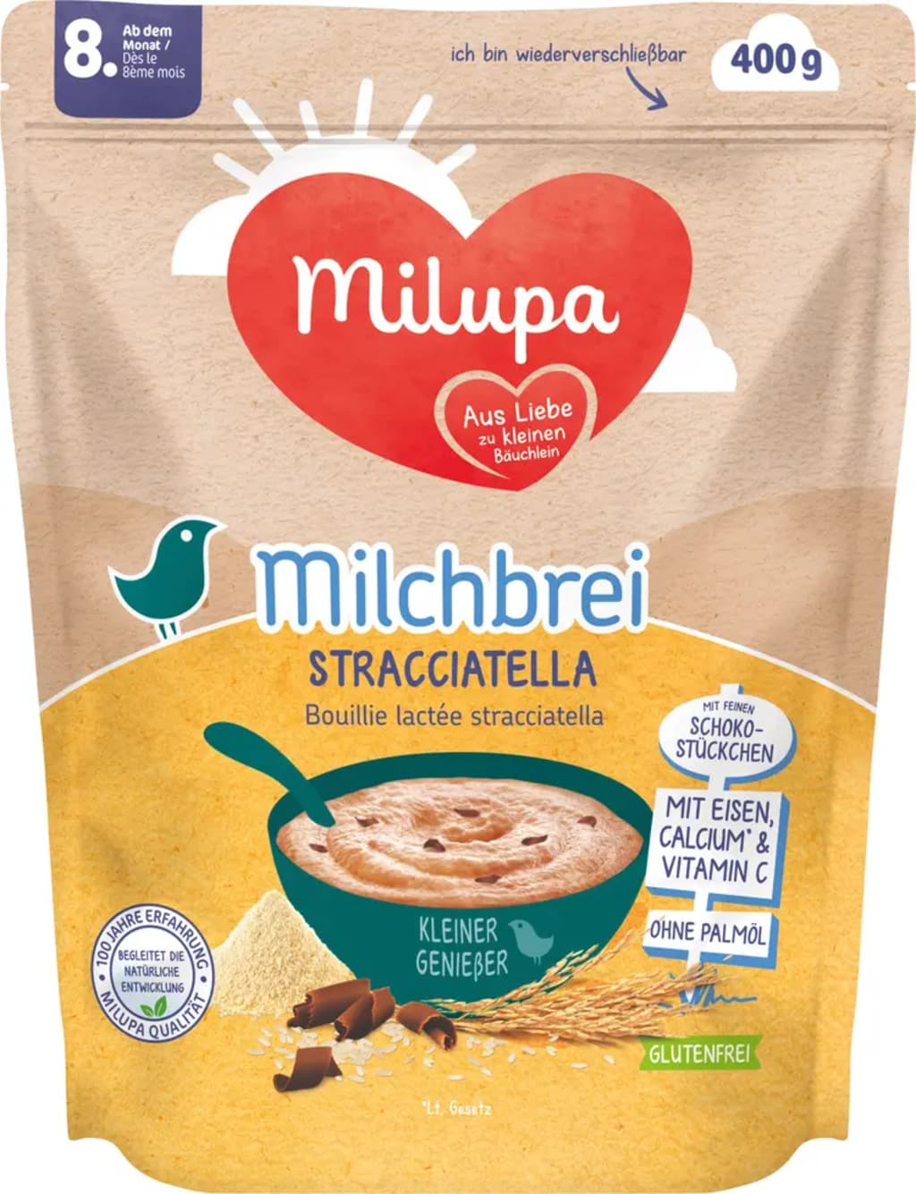 MILUPA mlečna kaša za dojenčke 400 g Akcija v trgovini Mueller